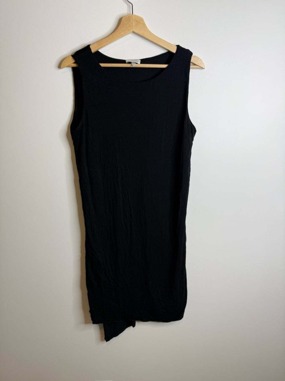 Kinross Black Sleeveless Midi Shift Dress size large made in the USA